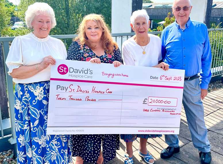 Upper Cwmbran Pensioners Association Donate proceeds from Hall Sale