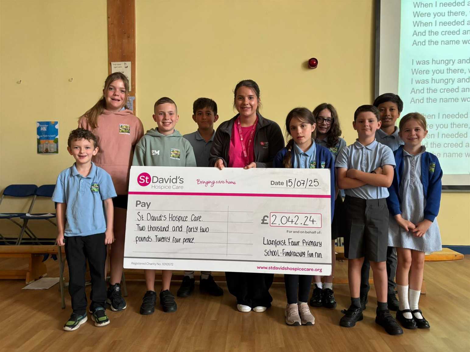 Llanfoist Fawr Primary School Council and Community Fundraiser Abi