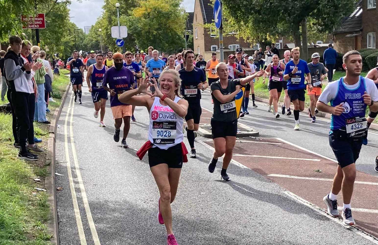 Nicola Brunnock running The London Marathon