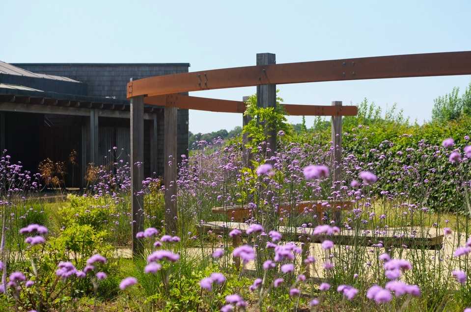 St David's Hospice Care In-Patient Unit Garden in Newport, with beautiful views across Twmbarlwm 