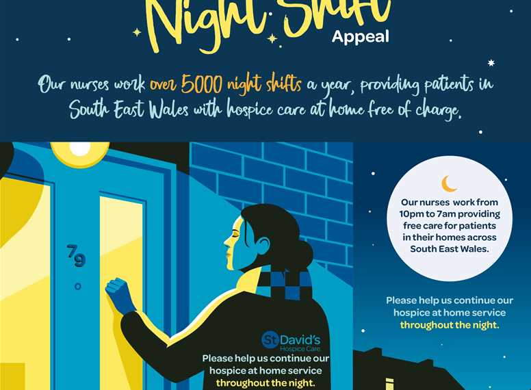 St David’s Hospice Care Launches Night Shift Appeal for Nurses supporting Patients in Their Own Homes Through the Night