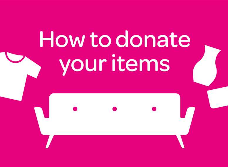 How to donate your items with us