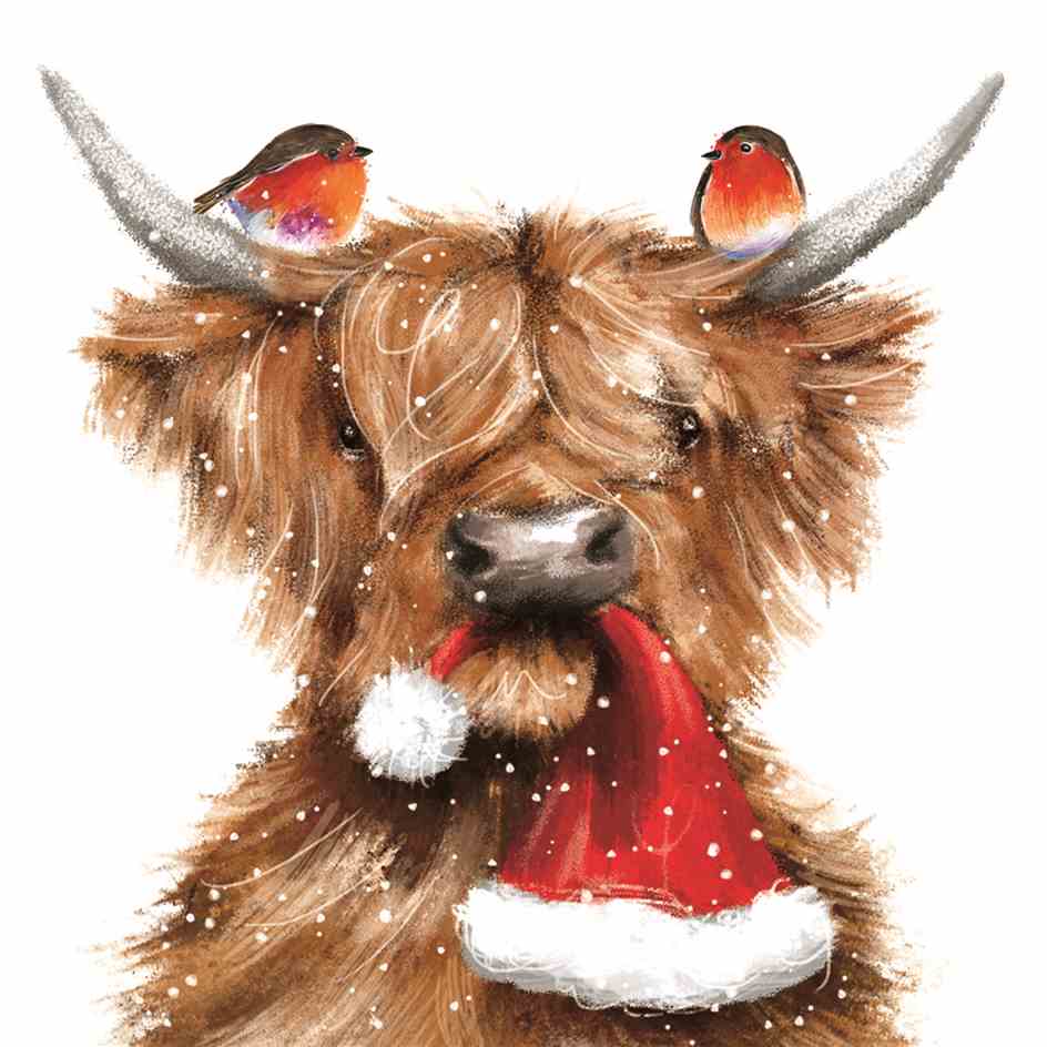 Pack of 10 - 'Hitching a Ride' Christmas Cards
