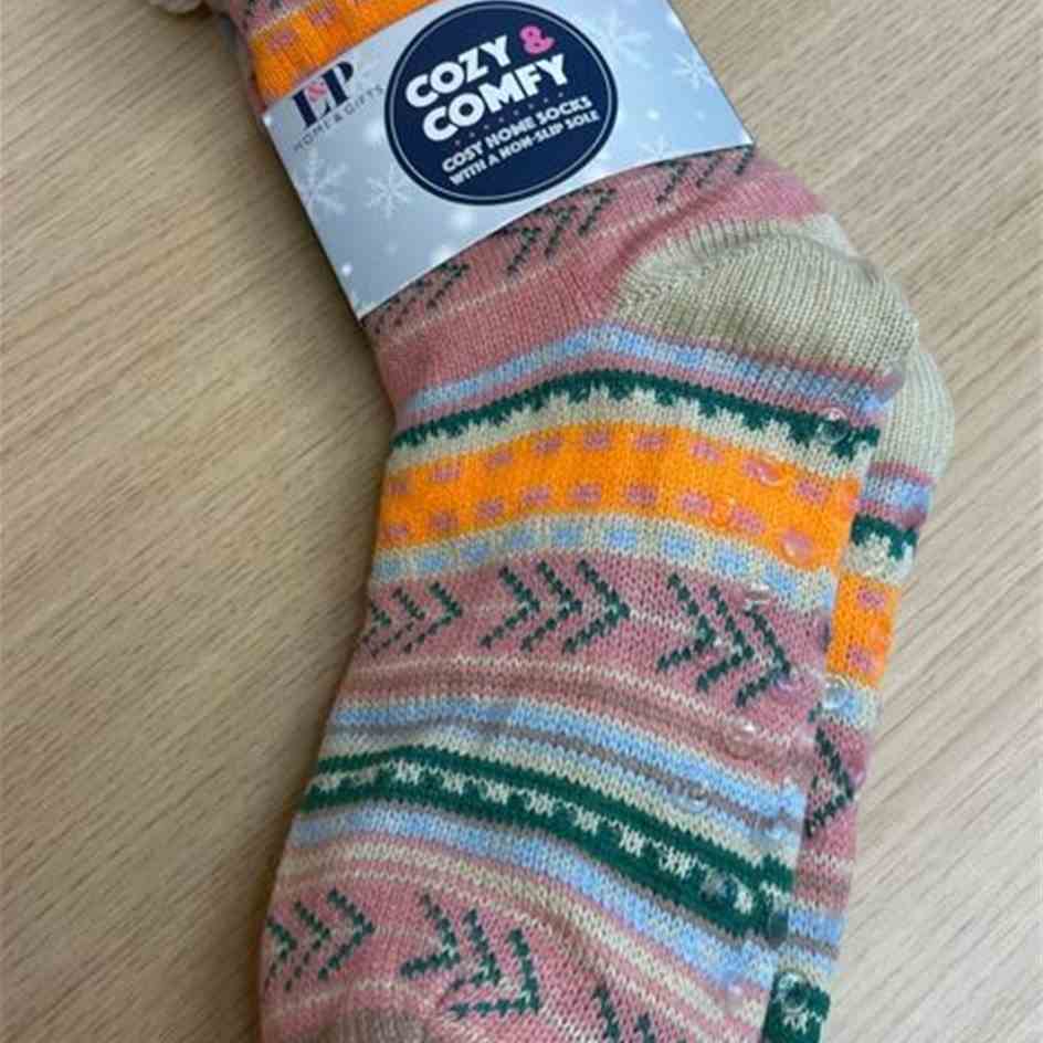 Bright coloured Cozy & Comfy patterned socks