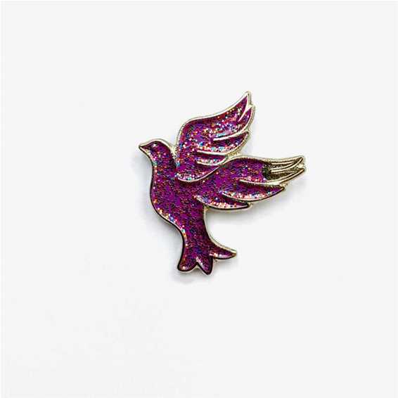 Purple dove pin badge