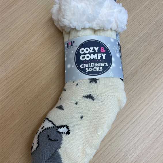 Children's Cozy & Comfy socks, in white